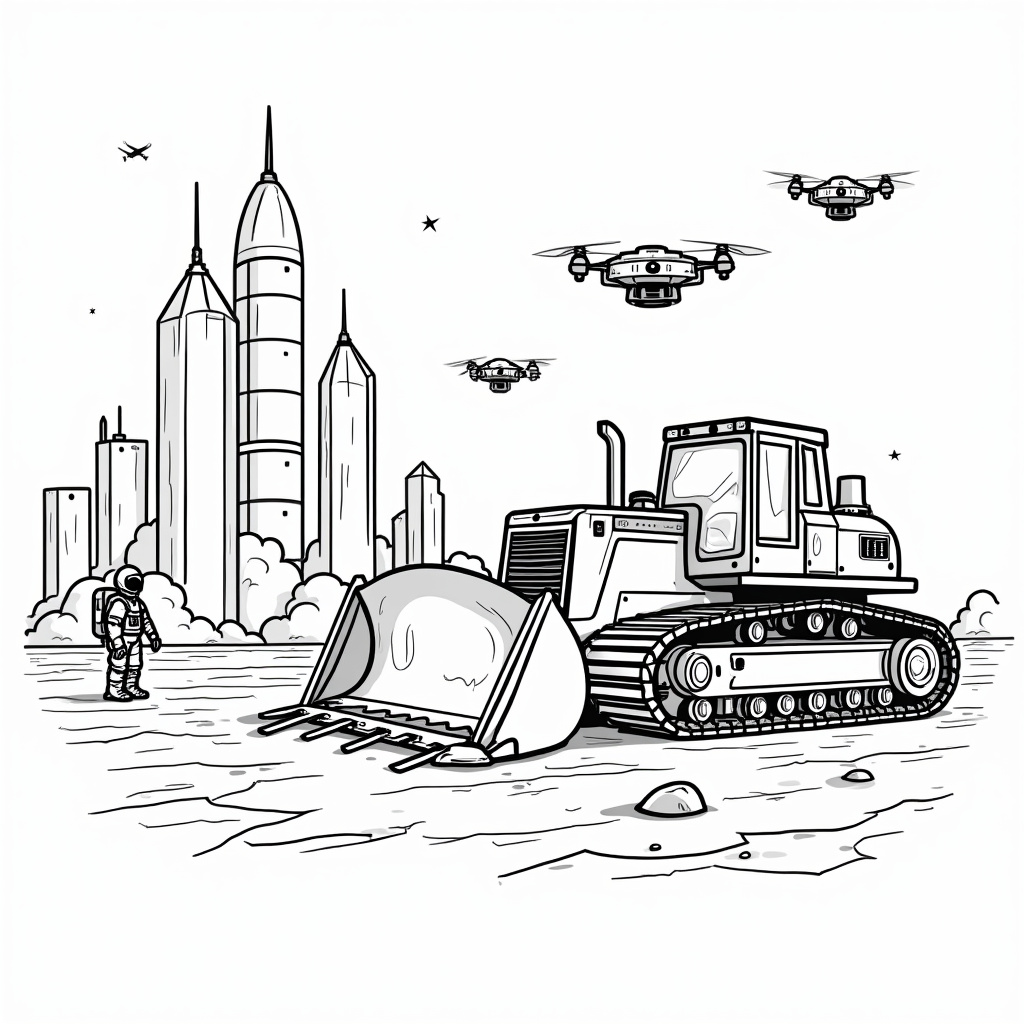 Bulldozer Coloring Pages - Page 5