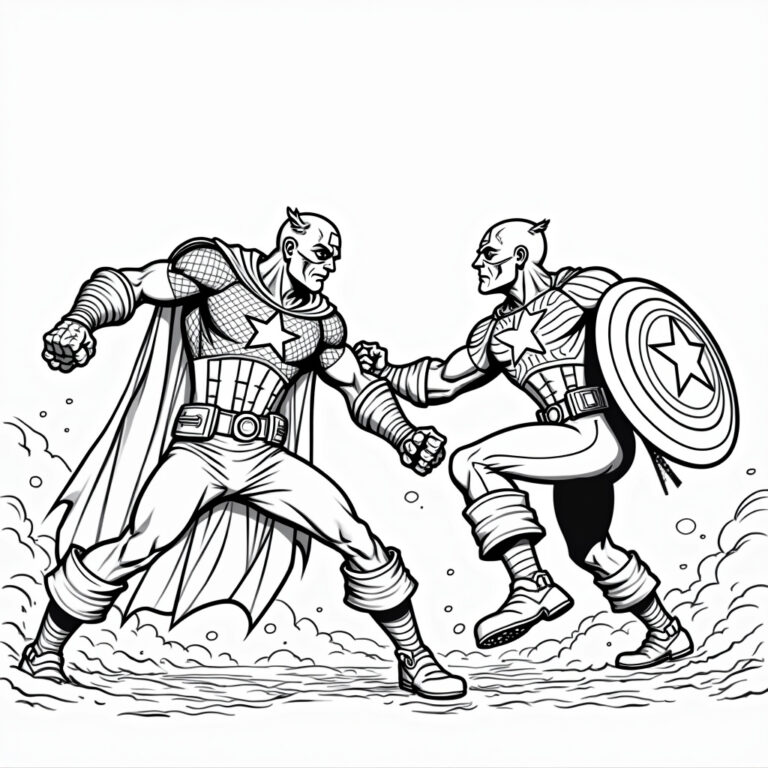 Captain America Coloring Pages - Page 1
