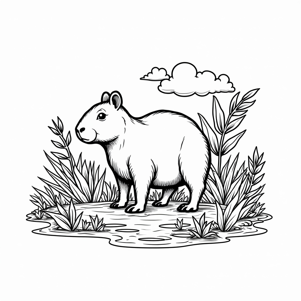Capybara Coloring Pages - Page 3