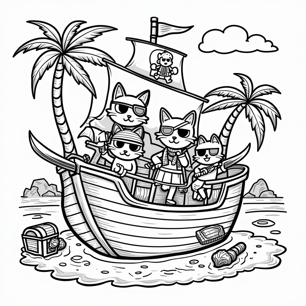 Cat Coloring Pages - Page 4