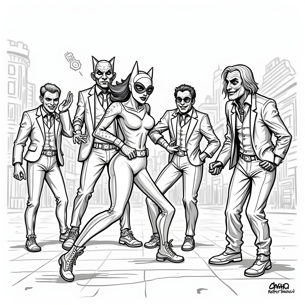 Catwoman Coloring Pages - Page 4
