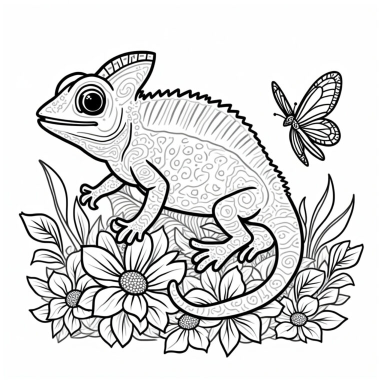 Chameleon Coloring Pages - Page 1