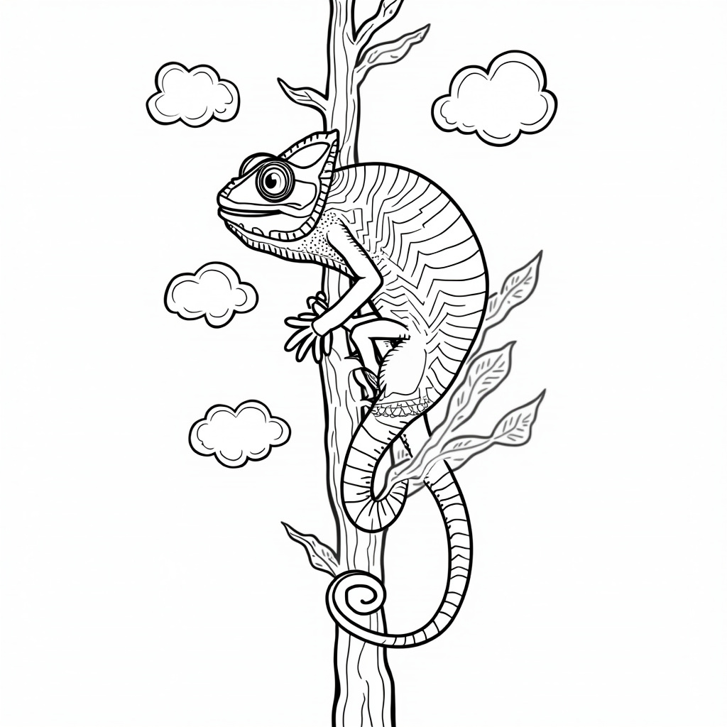Chameleon Coloring Pages - Page 2