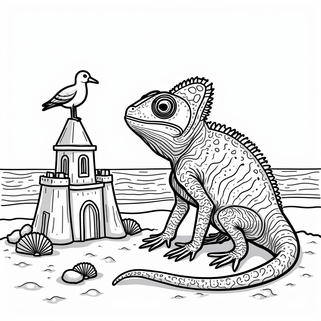 Chameleon Coloring Pages - Page 4