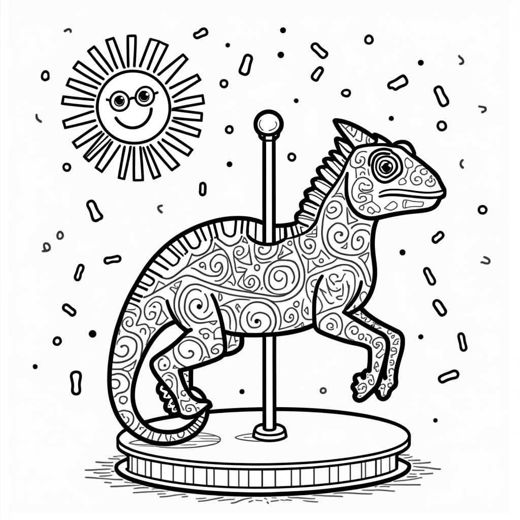 Chameleon Coloring Pages - Page 5