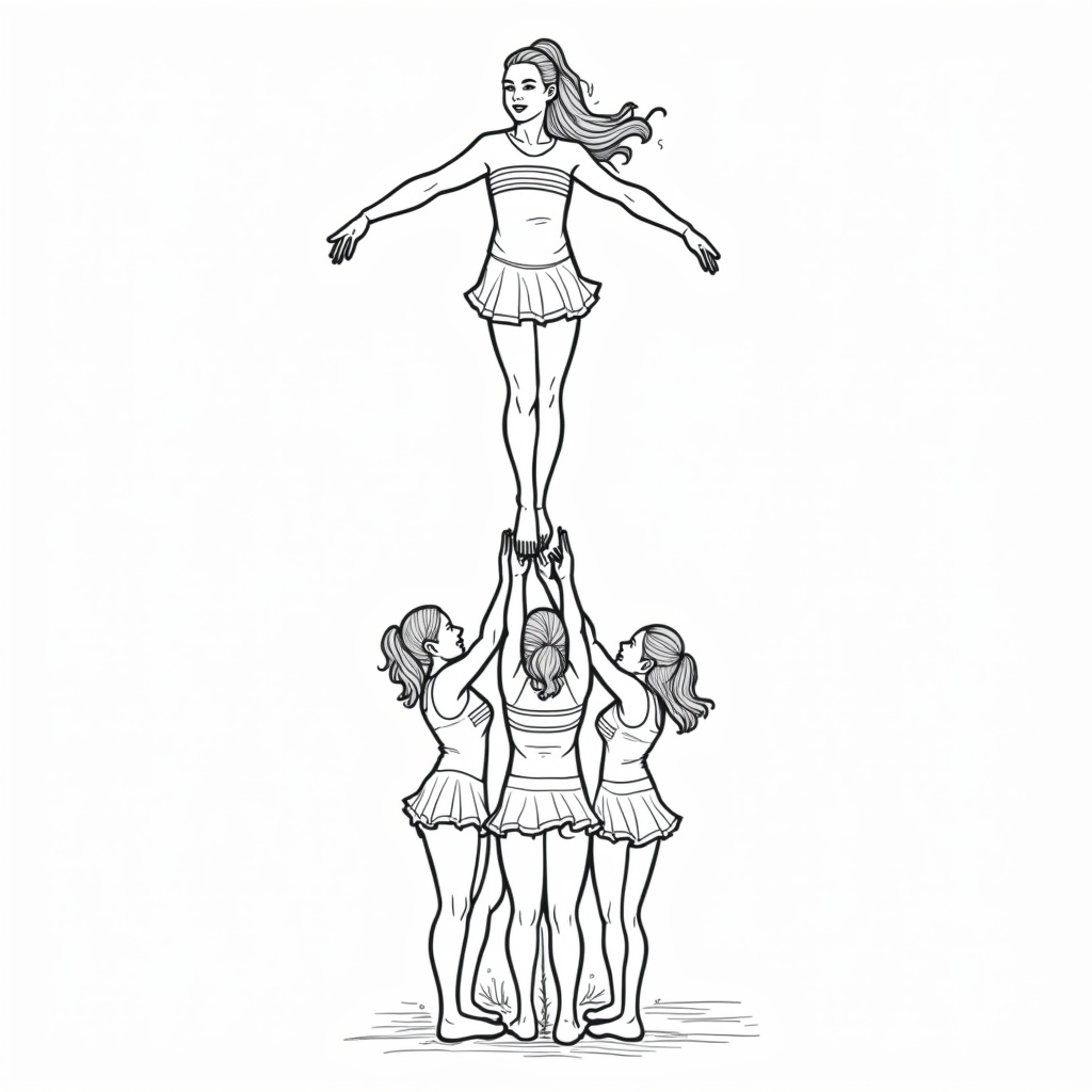 Cheerleading Coloring Pages - Page 2