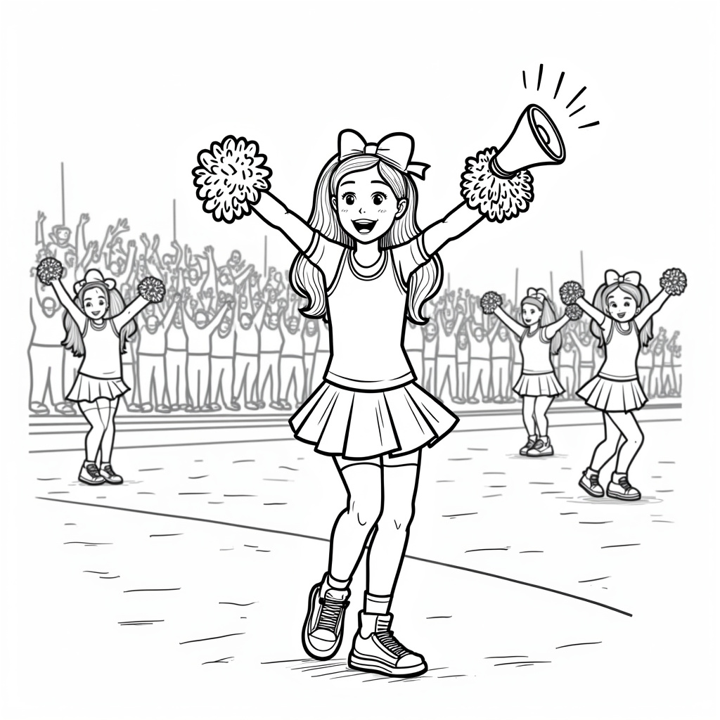Cheerleading Coloring Pages - Page 3