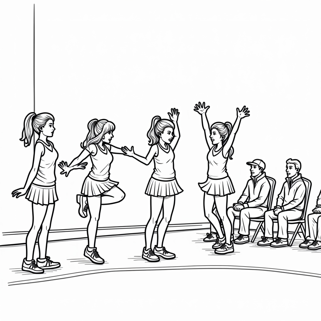 Cheerleading Coloring Pages - Page 4