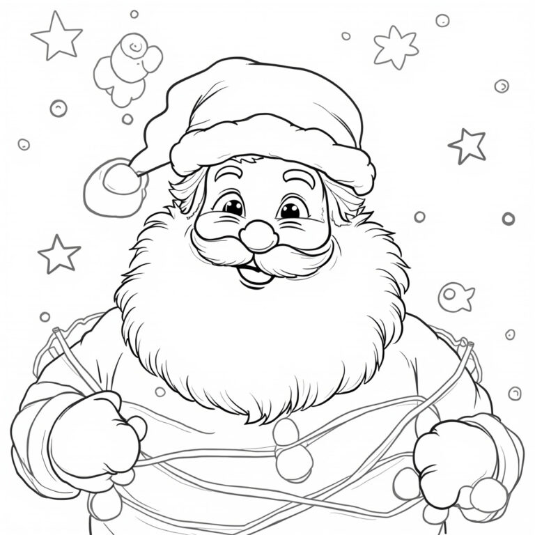 Christmas Lights Coloring Pages - Page 1
