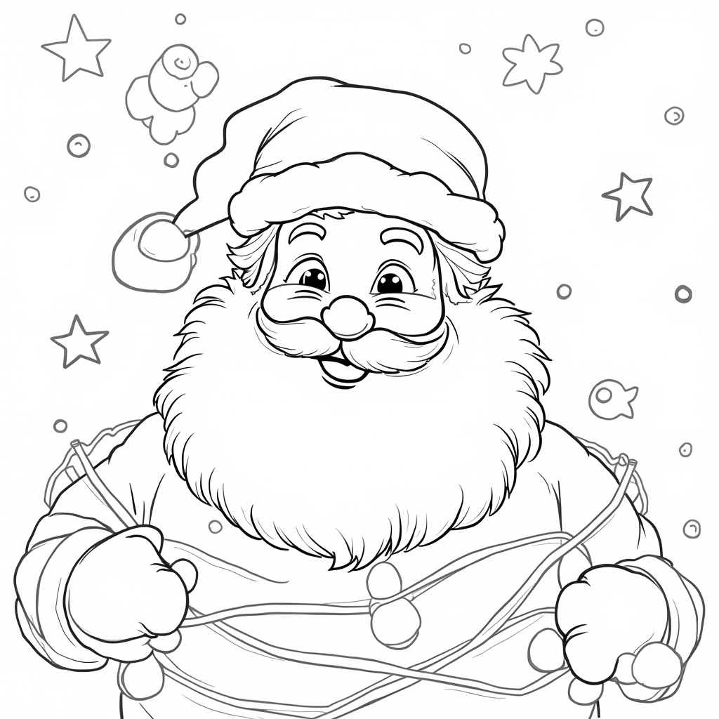 Christmas Lights Coloring Pages - Page 1