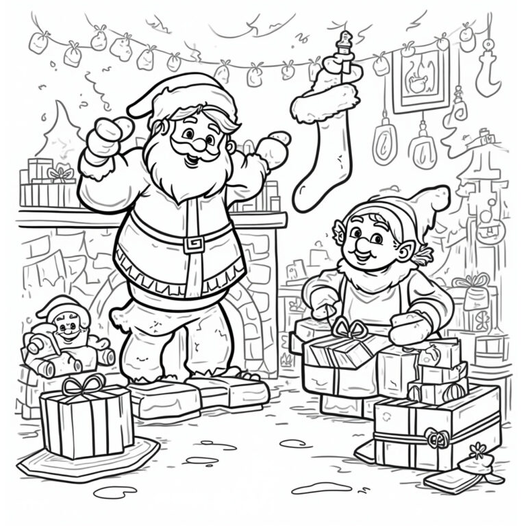 Christmas Stocking Coloring Pages - Page 1