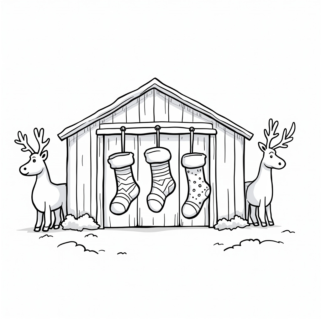 Christmas Stocking Coloring Pages - Page 3