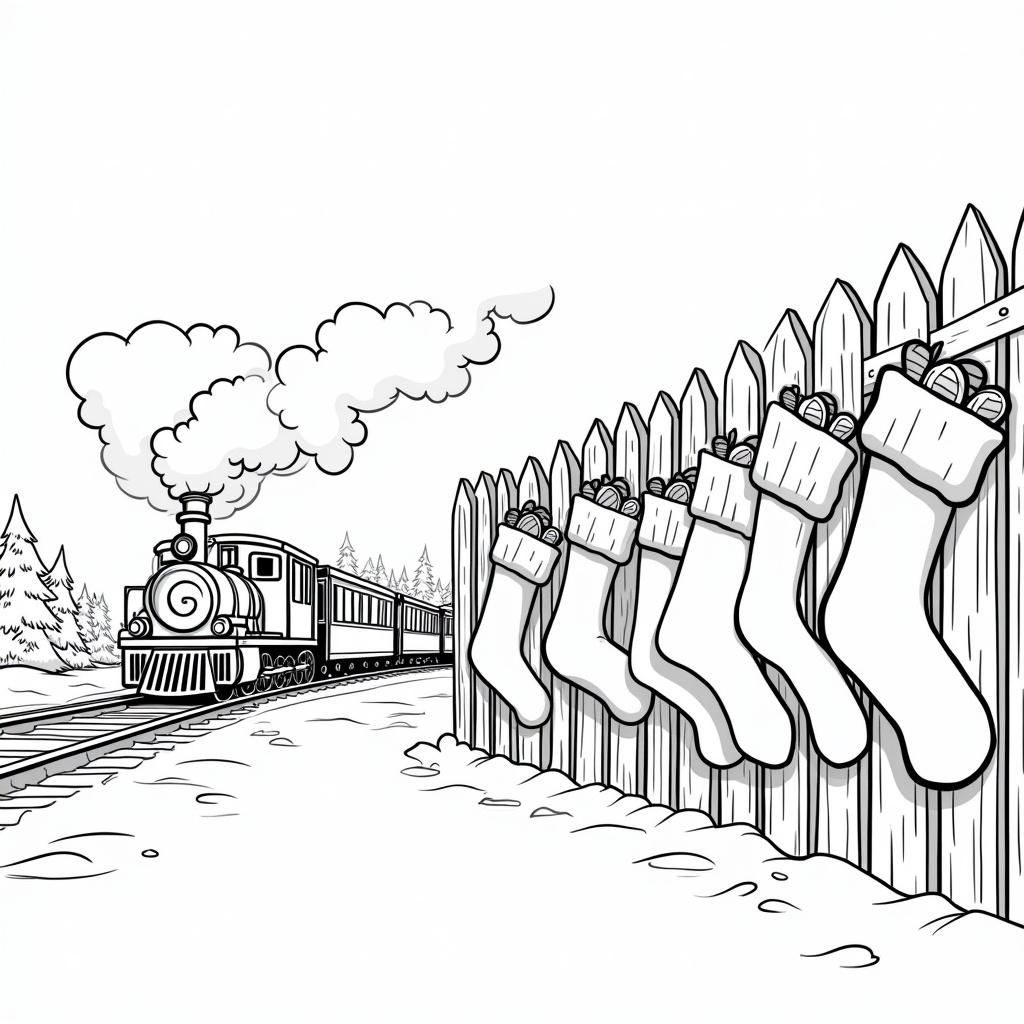 Christmas Stocking Coloring Pages - Page 4