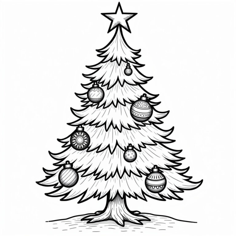 Christmas Tree Coloring Pages - Page 1