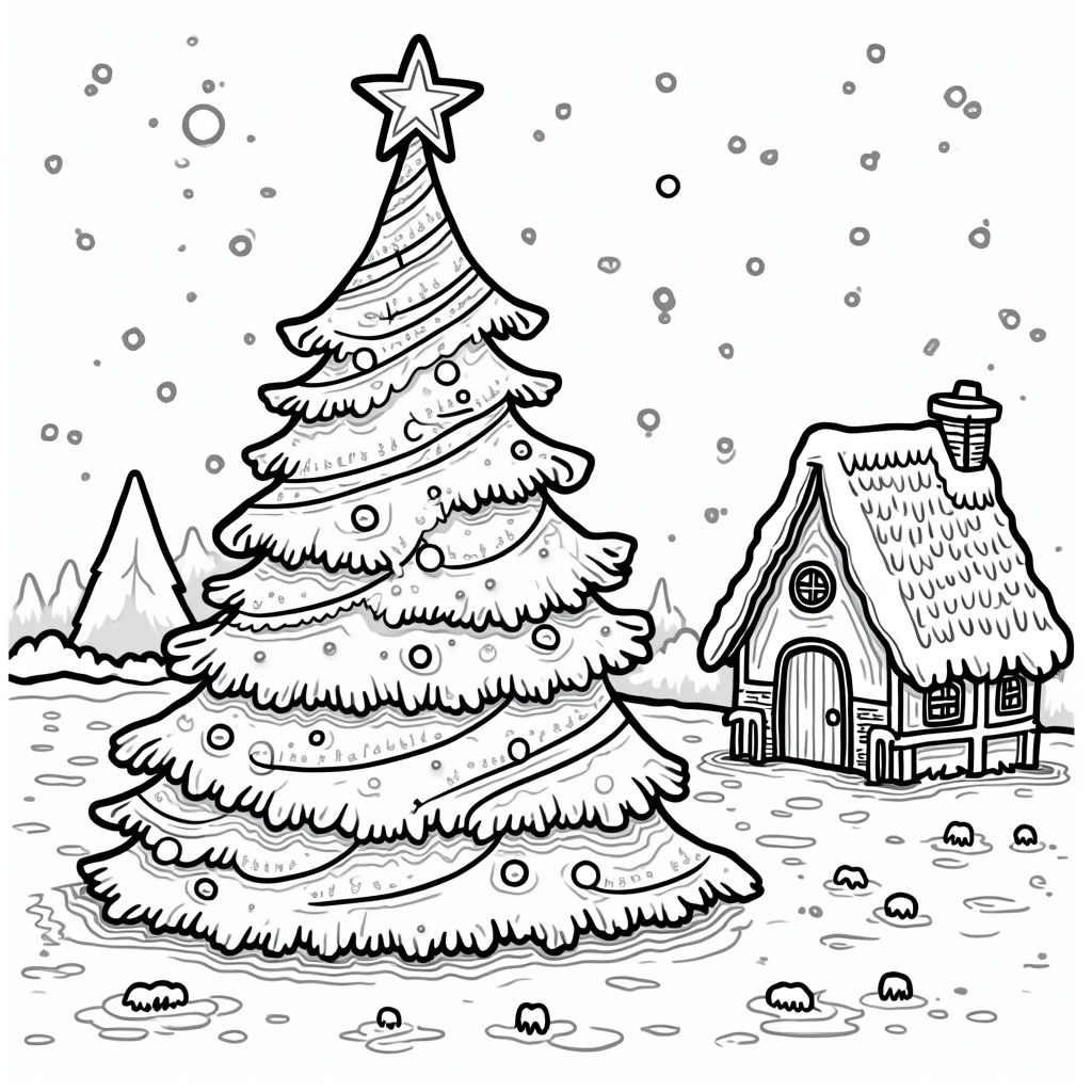 Christmas Tree Coloring Pages - Page 4