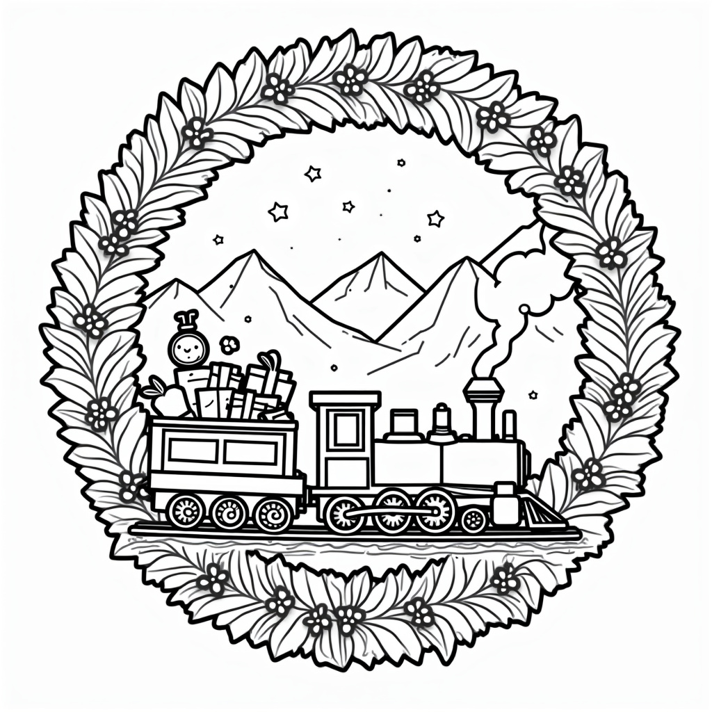 Christmas Wreath Coloring Pages - Page 5