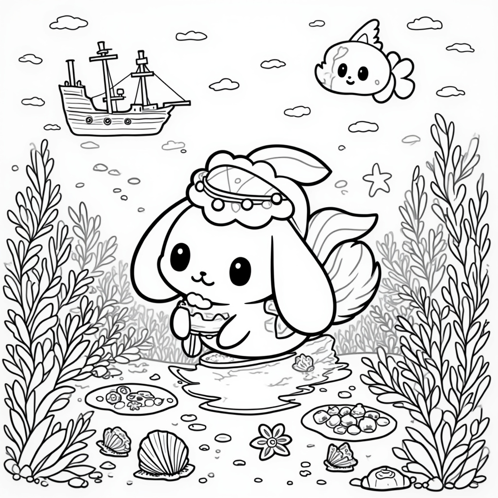 Cinnamoroll Coloring Pages - Page 4