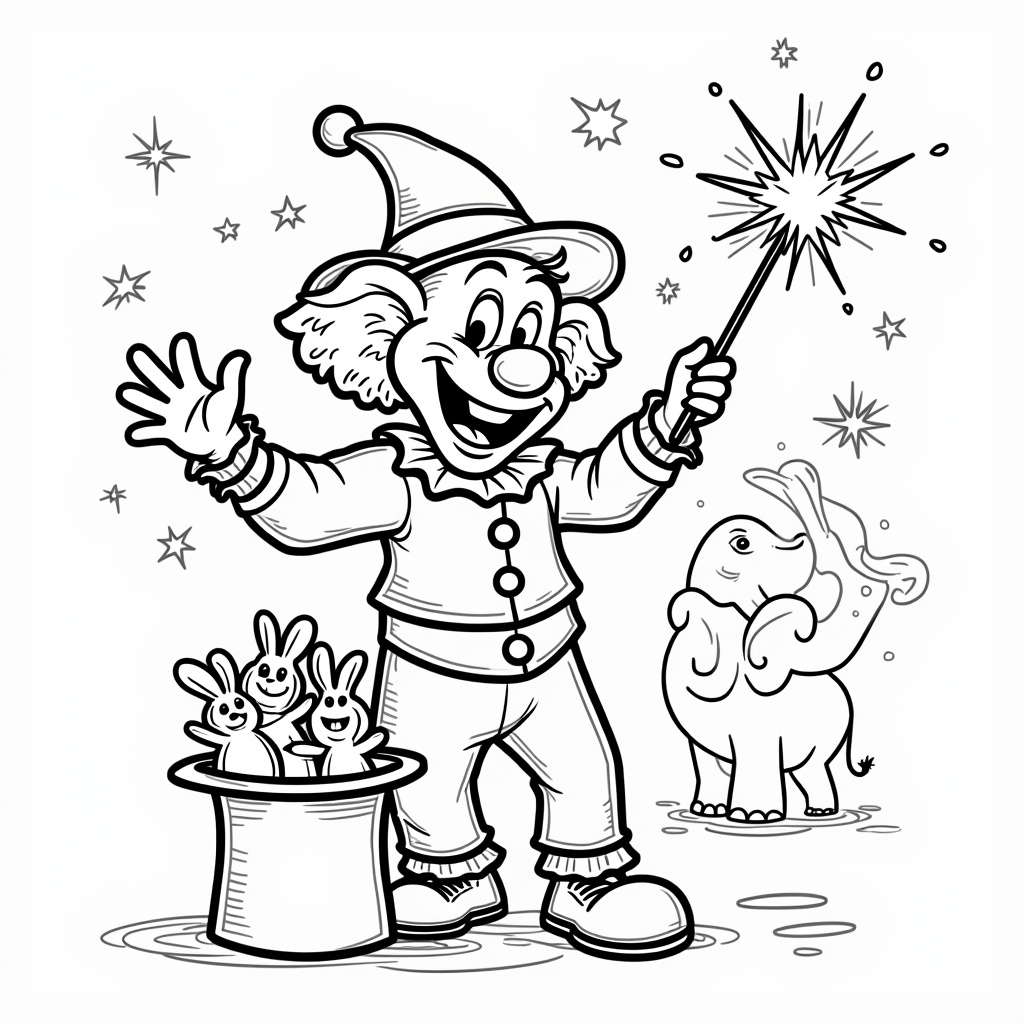 Clown Coloring Pages - Page 4