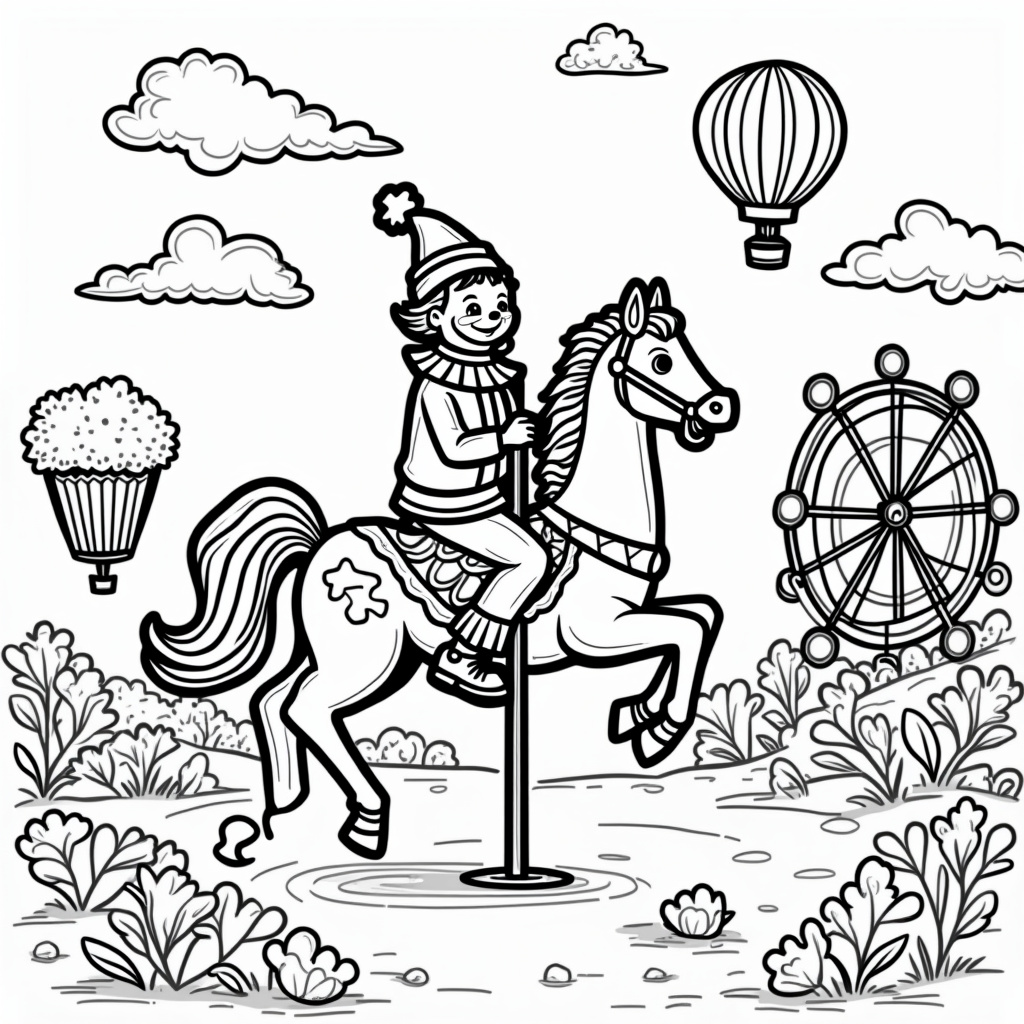 Clown Coloring Pages - Page 5
