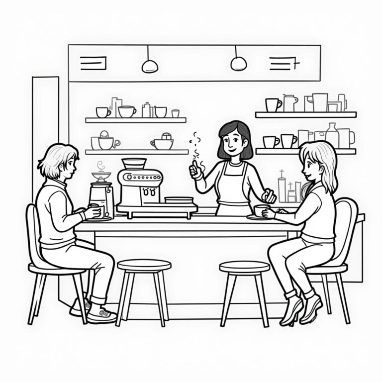 Coffee Coloring Pages - Page 1