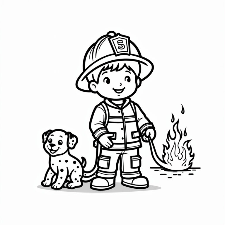 Community Helpers Coloring Pages - Page 1