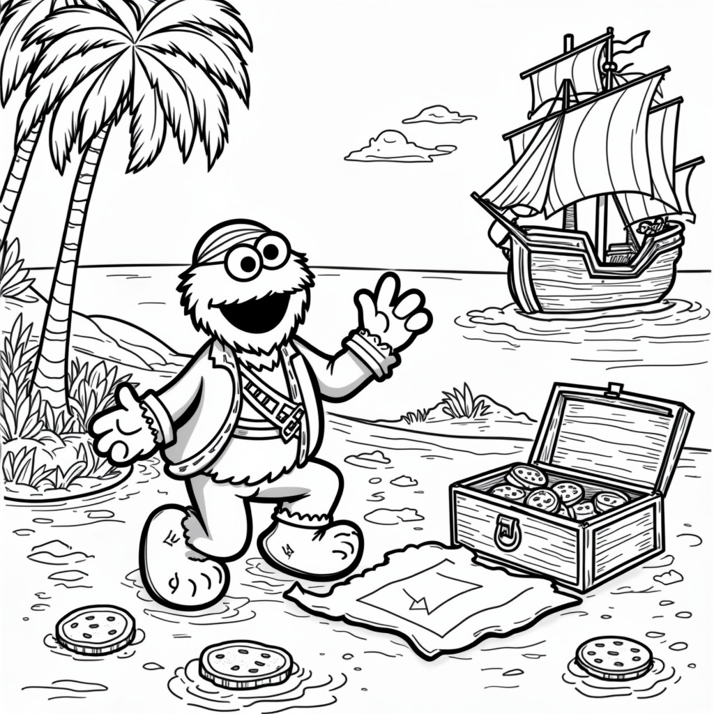 Cookie Monster Coloring Pages - Page 3