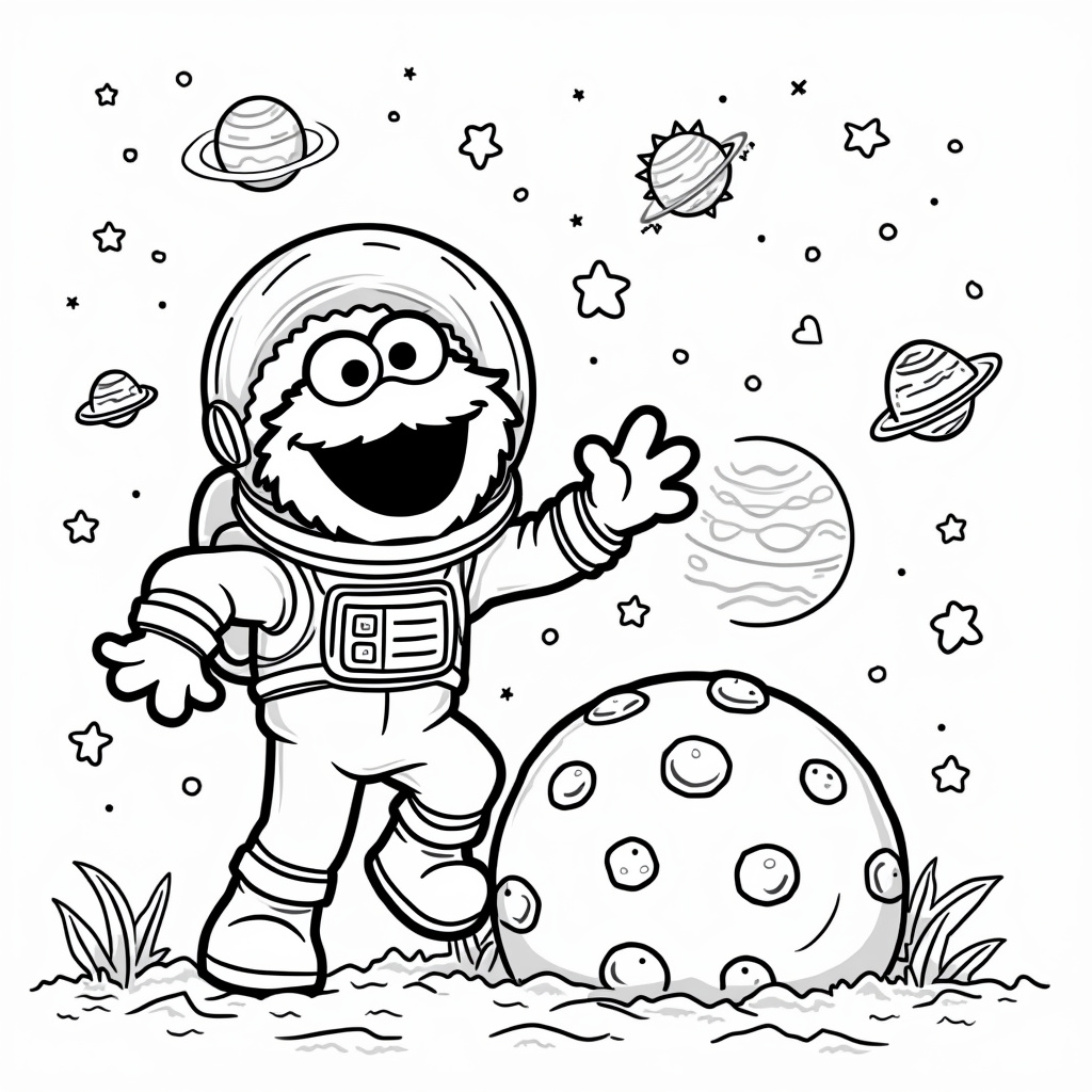 Cookie Monster Coloring Pages - Page 4