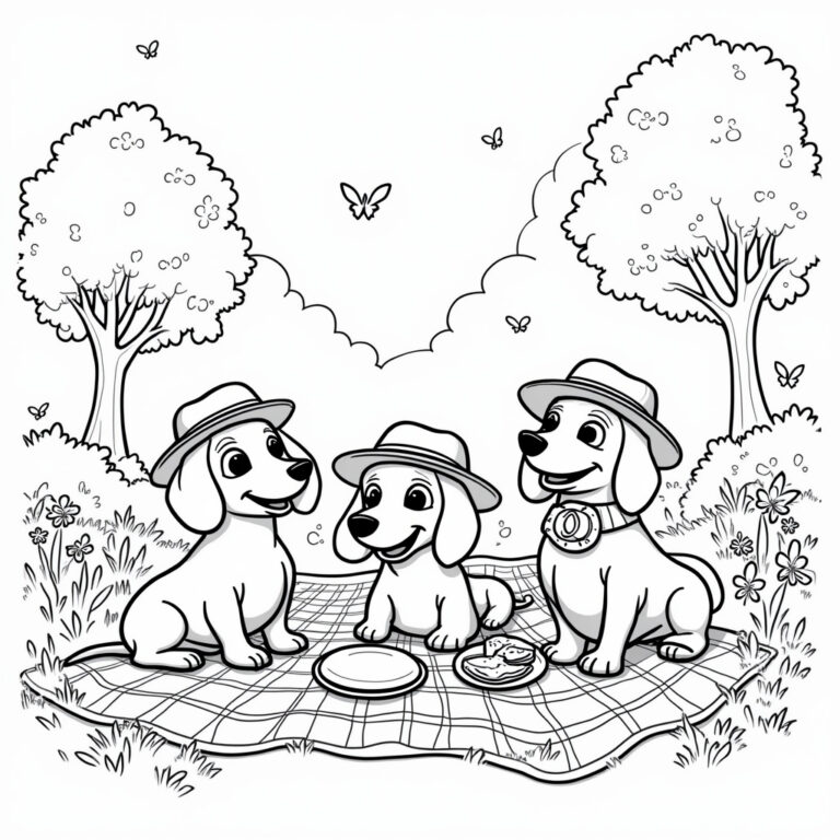Dachshund Coloring Pages - Page 1