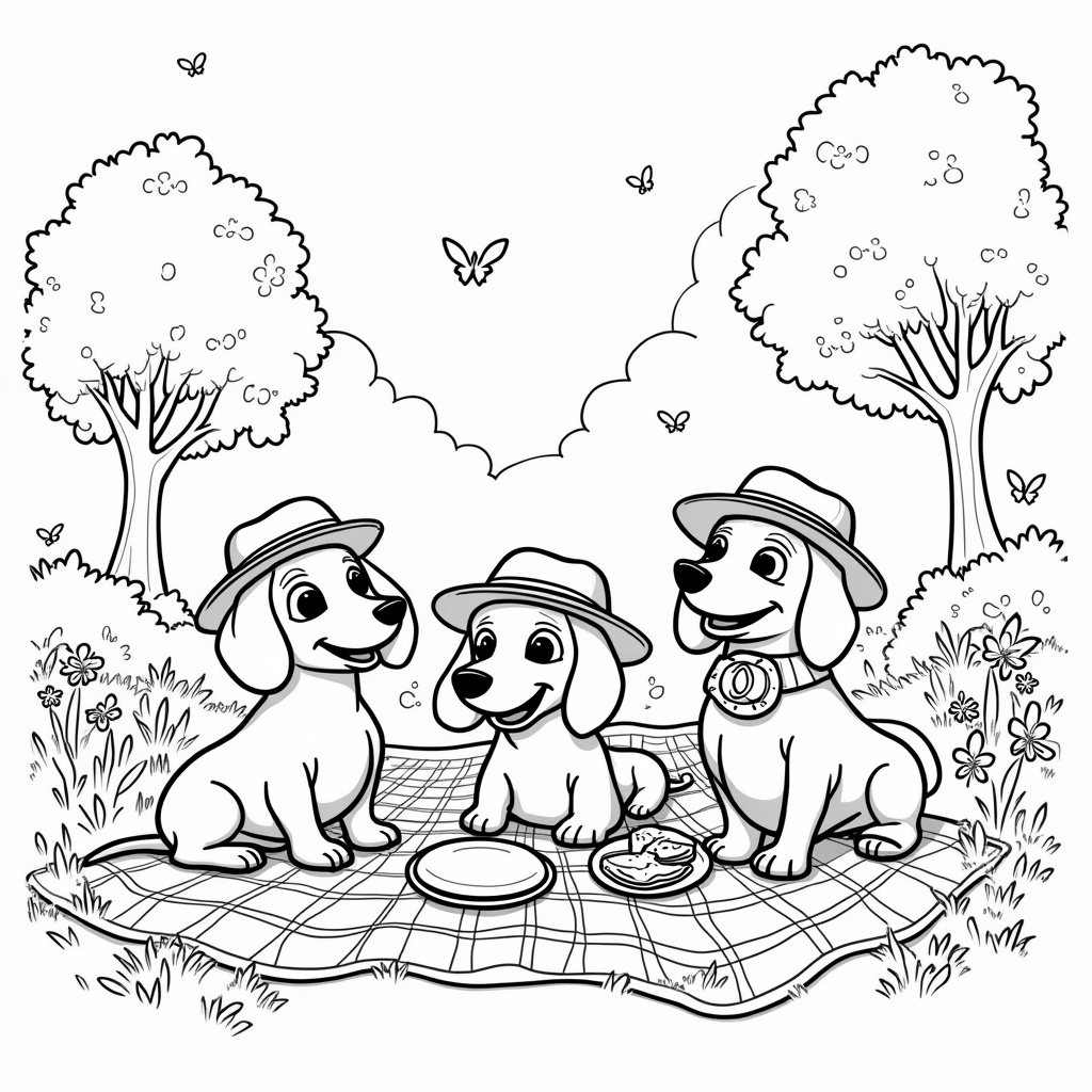 Dachshund Coloring Pages - Page 1