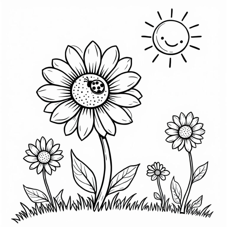 Daisy Coloring Pages - Page 1
