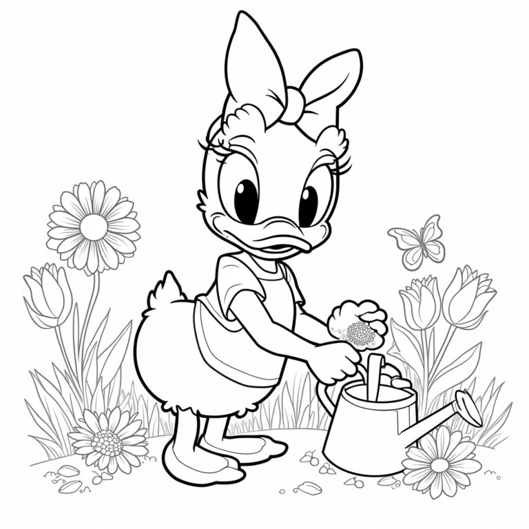 Daisy Duck Coloring Pages - Page 1