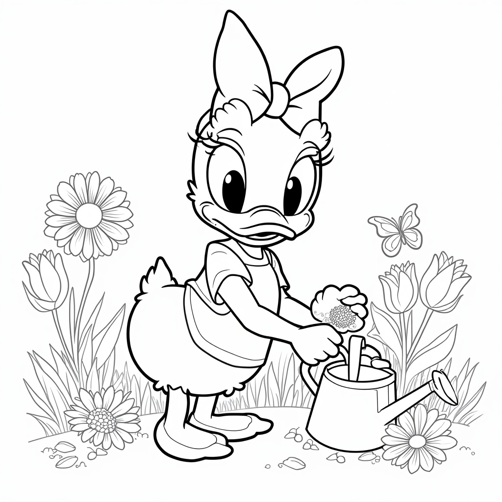 Daisy Duck Coloring Pages - Page 1