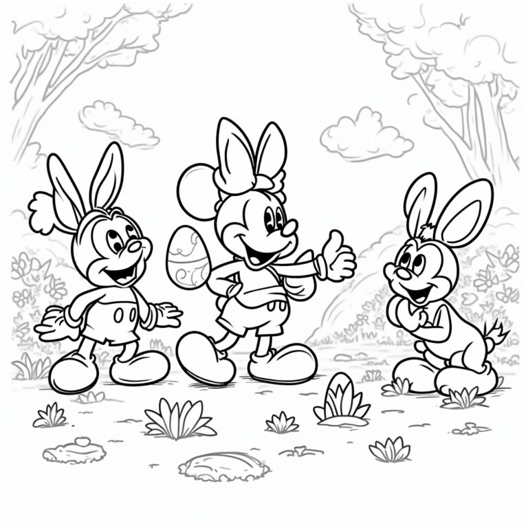 Disney Easter Coloring Pages - Page 1