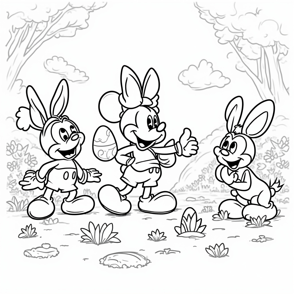 Disney Easter Coloring Pages - Page 1
