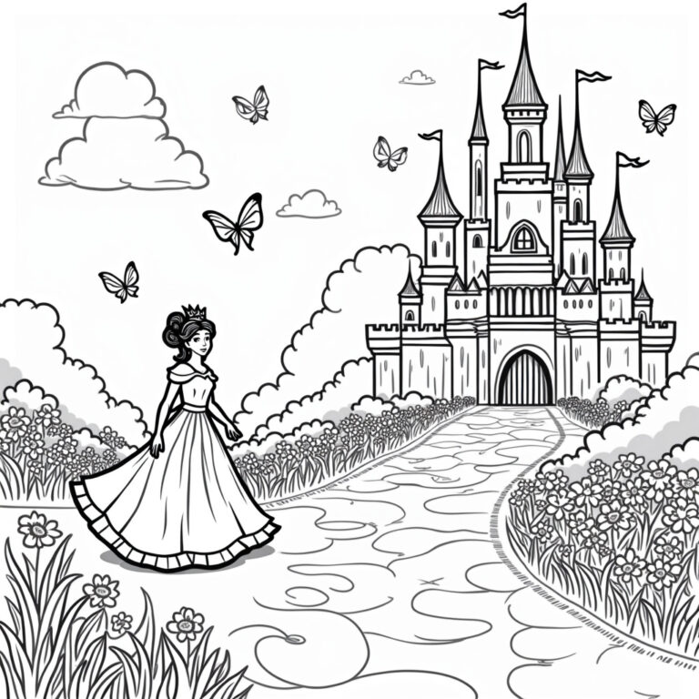 Disney Princess Coloring Pages - Page 1