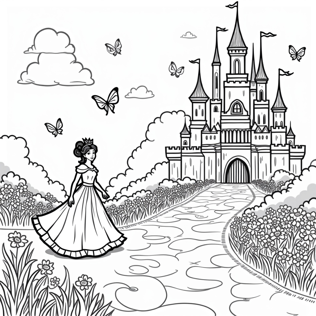 Disney Princess Coloring Pages - Page 1