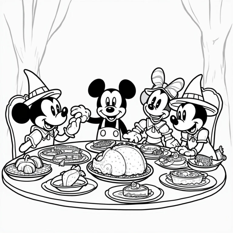 Disney Thanksgiving Coloring Pages - Page 1