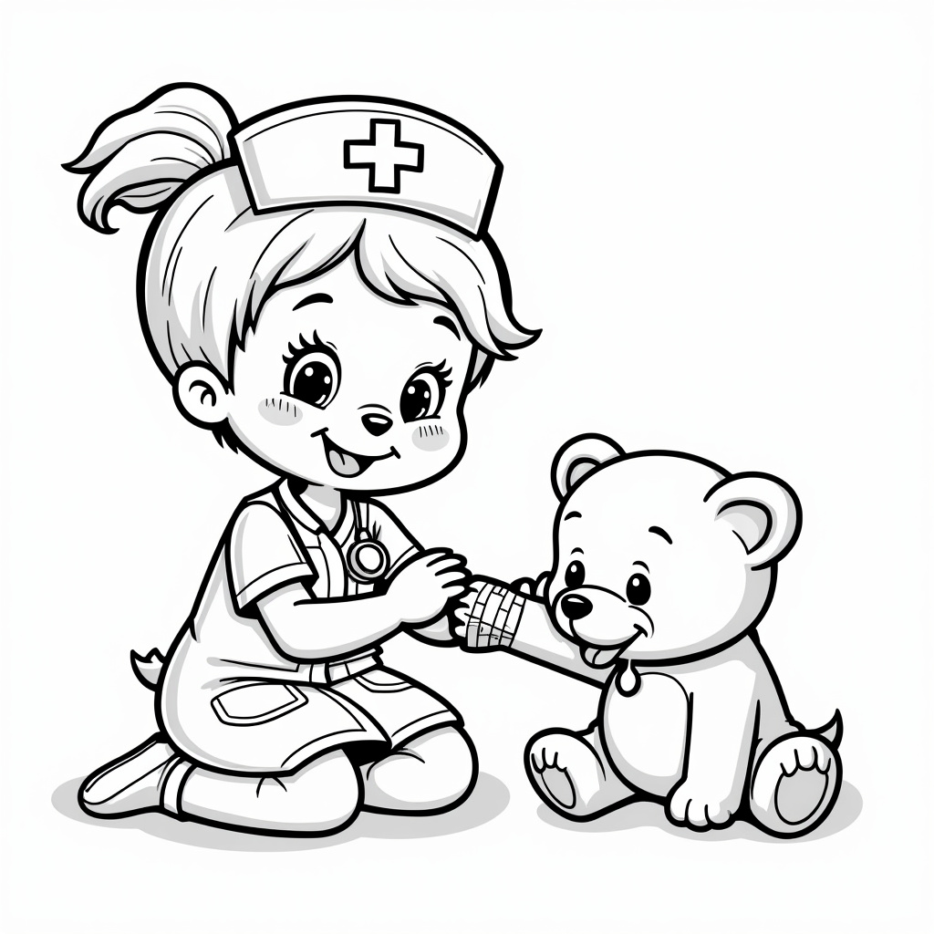 Doctor And Nurse Coloring Pages - Page 2