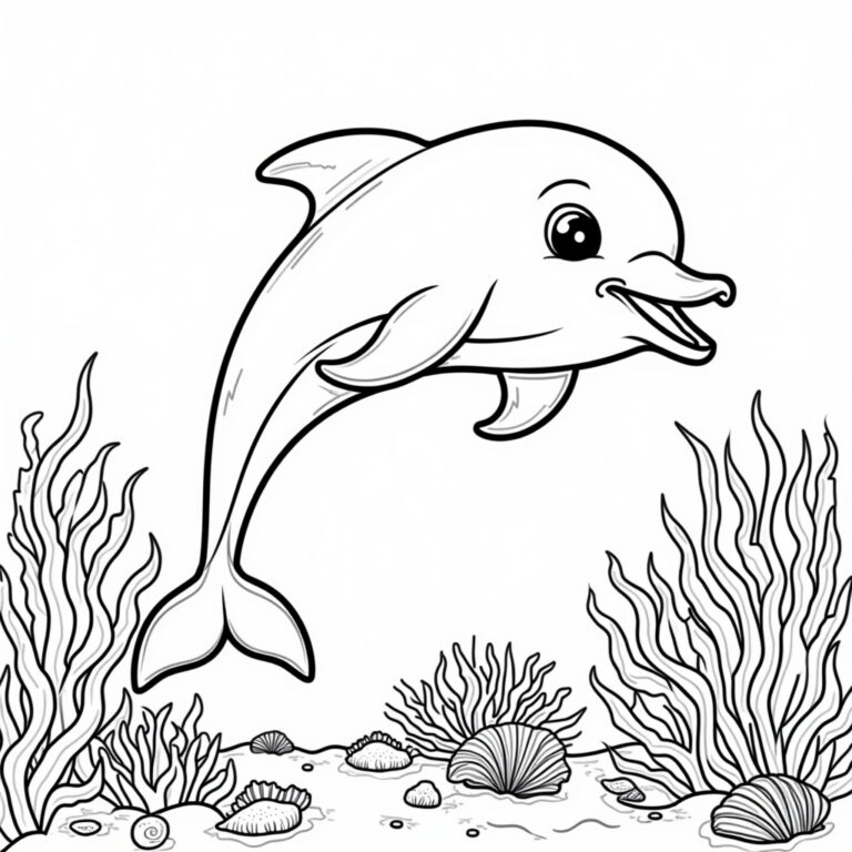 Dolphin Coloring Pages - Page 1