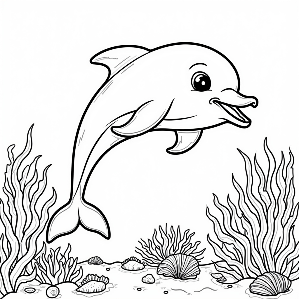 Dolphin Coloring Pages - Page 1