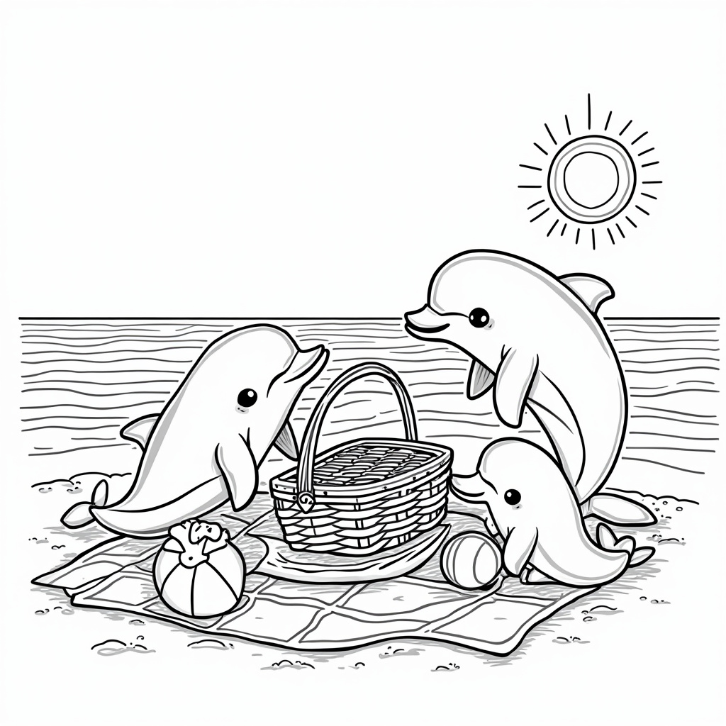 Dolphin Coloring Pages - Page 3