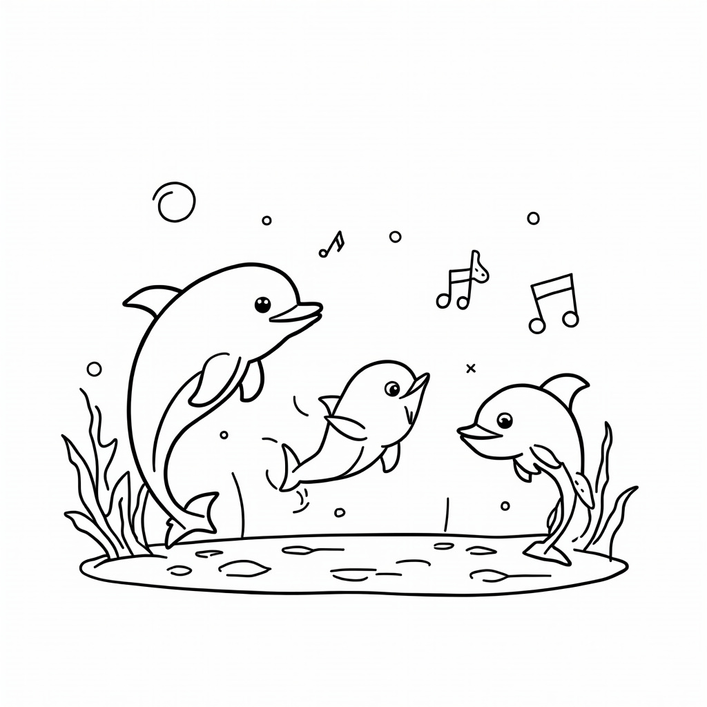 Dolphin Coloring Pages - Page 5