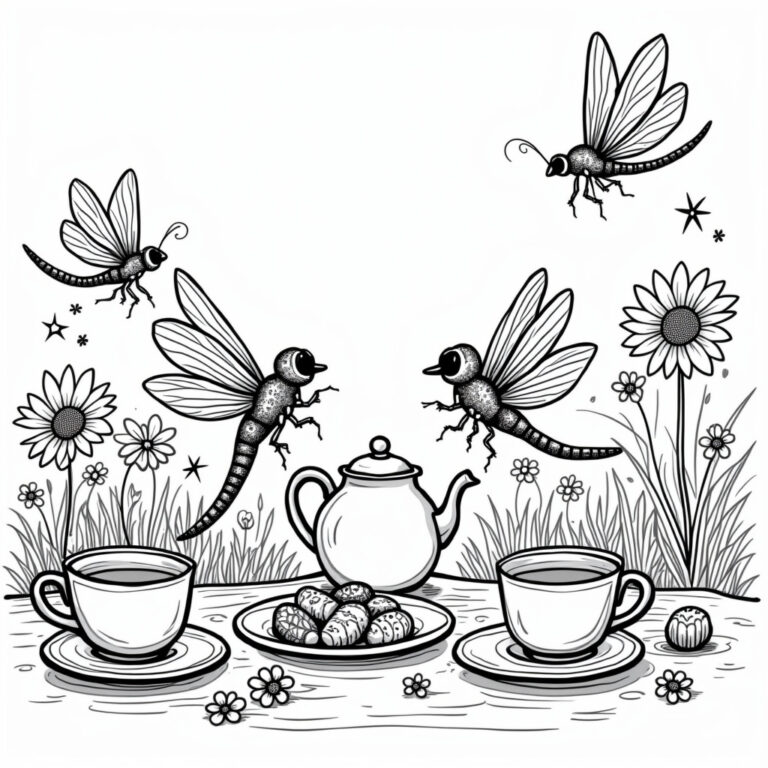 Dragonfly Coloring Pages - Page 1