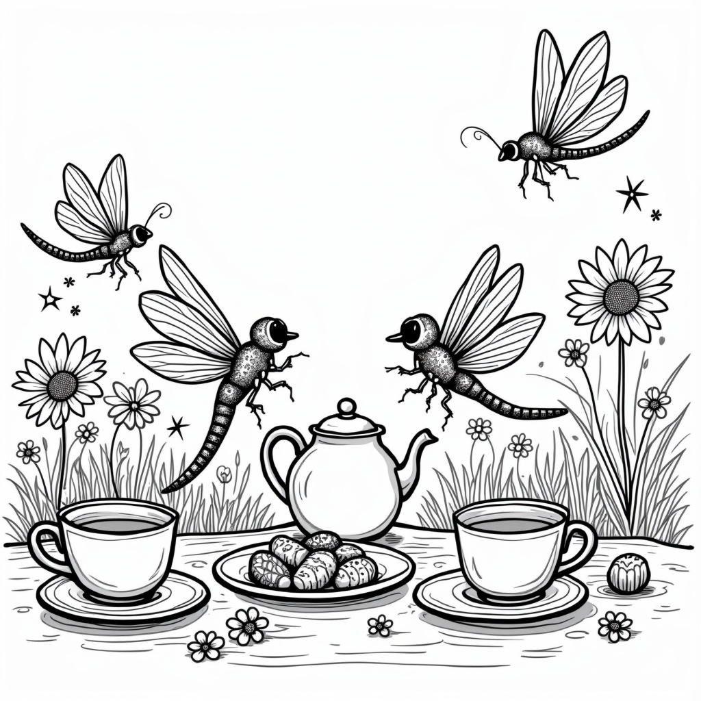 Dragonfly Coloring Pages - Page 1