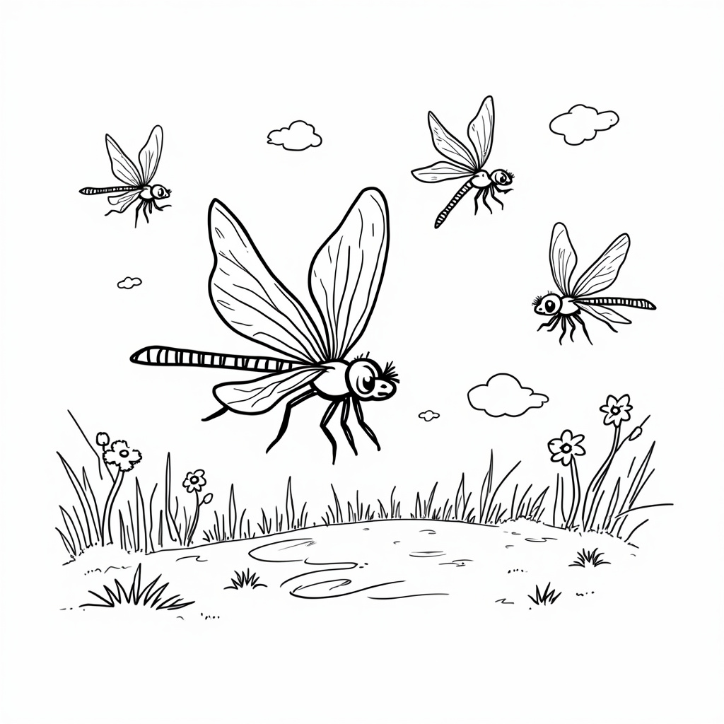 Dragonfly Coloring Pages - Page 2