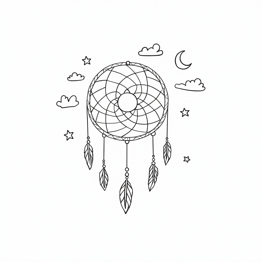 Dreamcatcher Coloring Pages - Page 2
