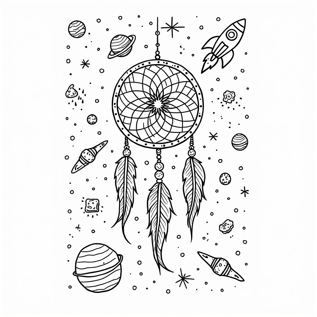 Dreamcatcher Coloring Pages - Page 4