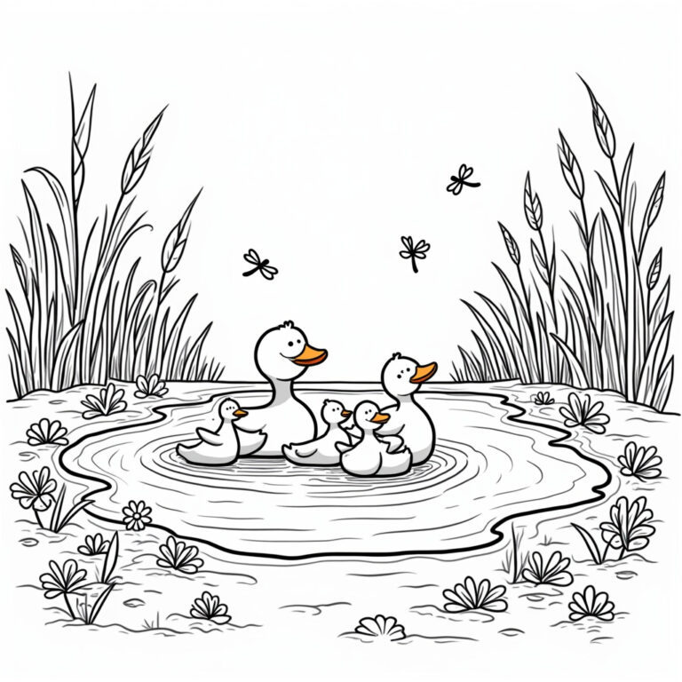 Duck Coloring Pages - Page 1