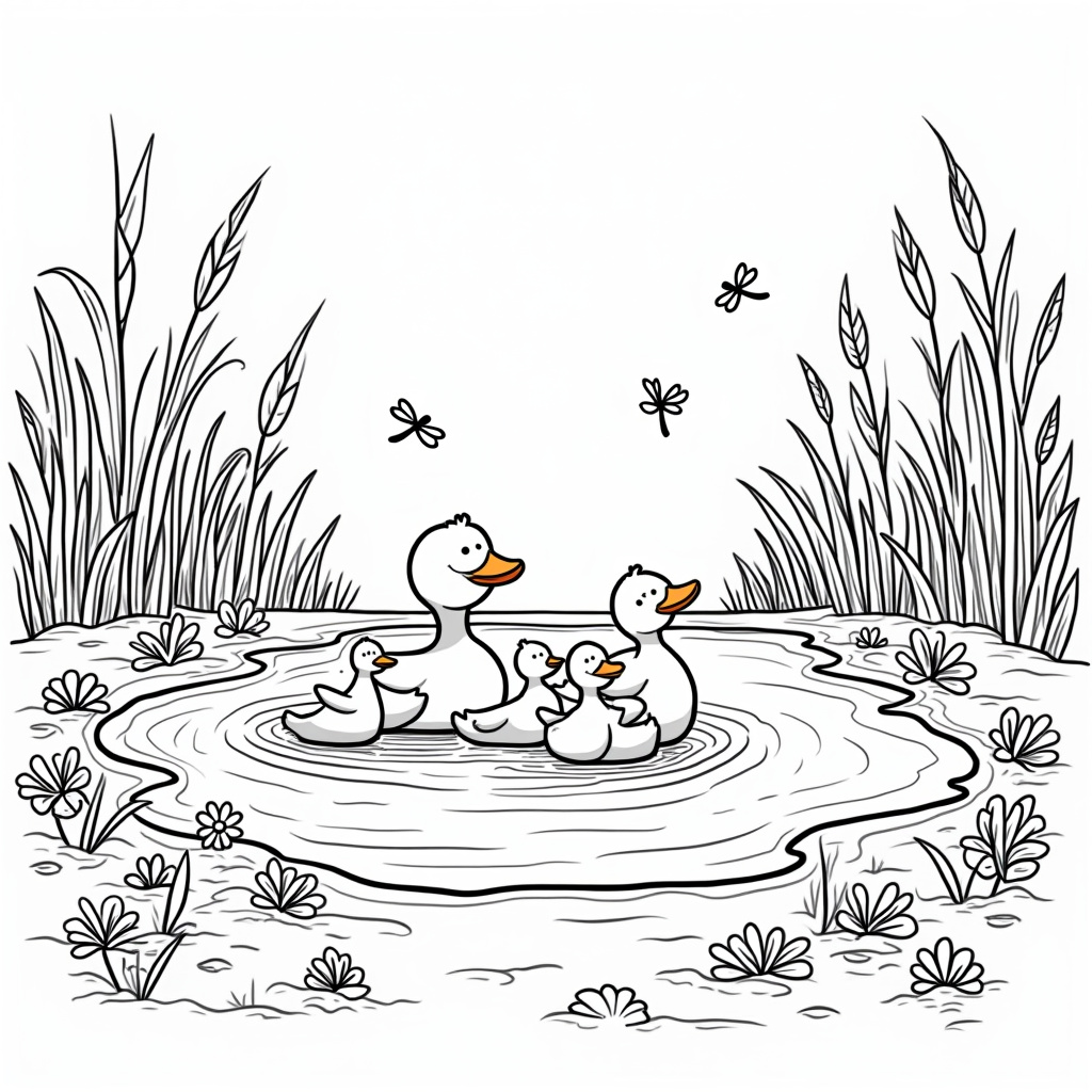 Duck Coloring Pages - Page 1