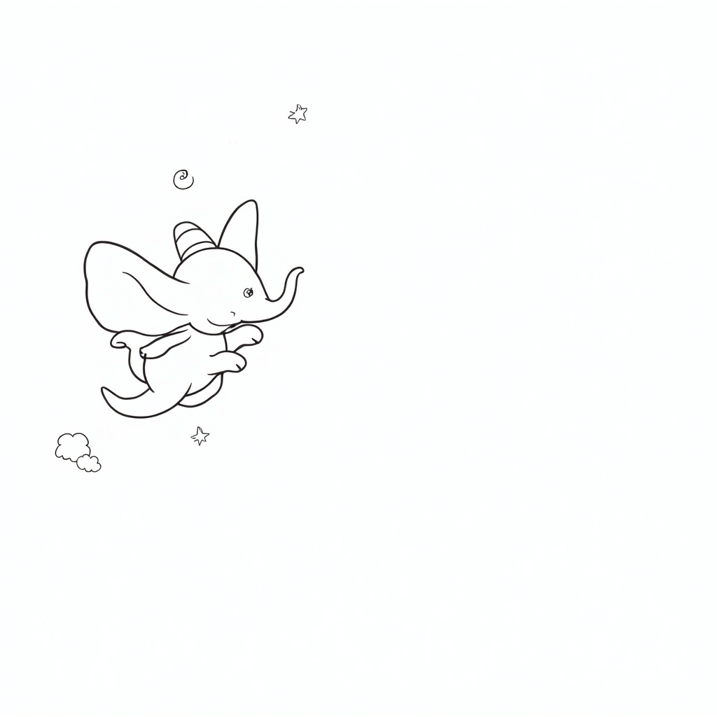 Dumbo Coloring Pages - Page 1